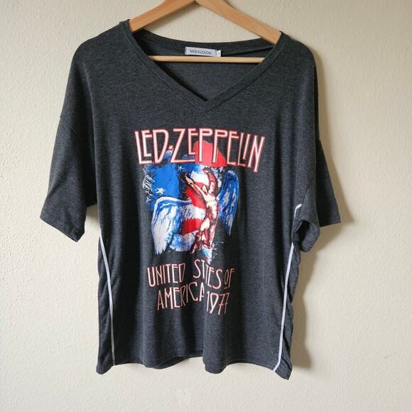 MISSLOOK Tops - Miss Look Led Zepplin Graphic Large